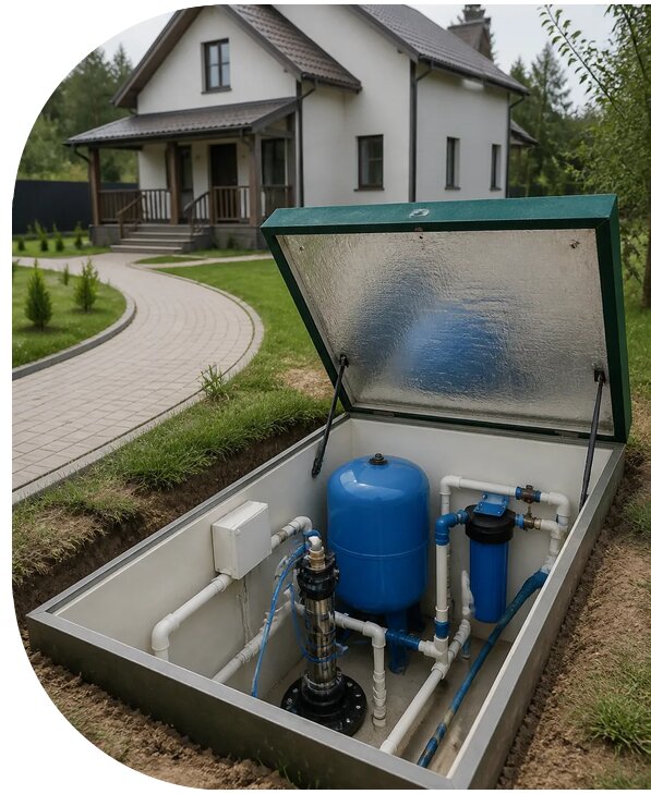 Автономное водоснабжение дома в Устях-Илимске от 156000 р. | АПаруса-Сть